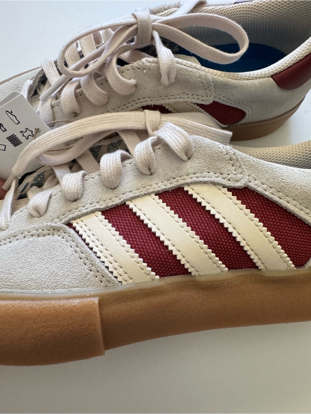 NWT Adidas Match Break Super in Wonder White Preloved Ruby Sneakers size 7.5 - Picture 7 of 8
